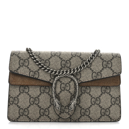 Gucci GG Supreme Monogram Super Mini Dionysus Shoulder Bag Taupe 1 of 9