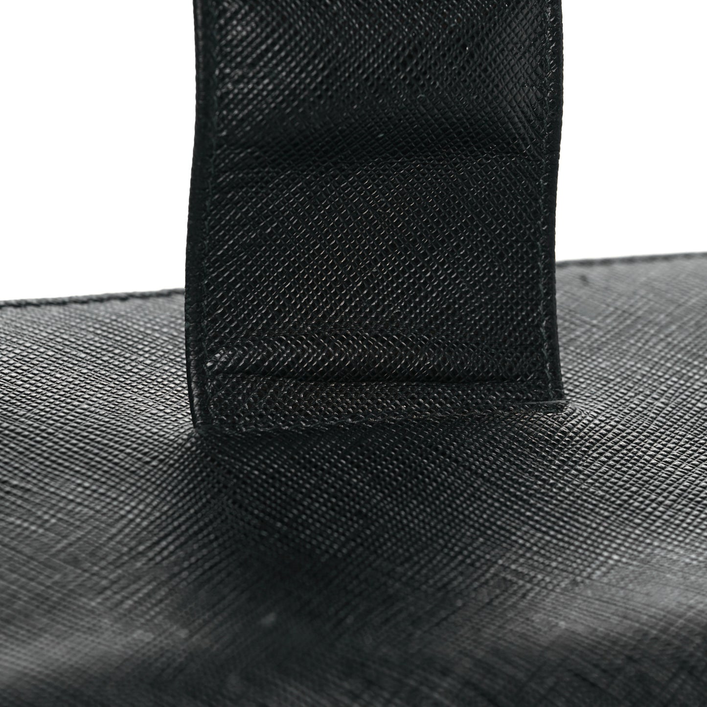 Saffiano Metal Tab Wallet Black