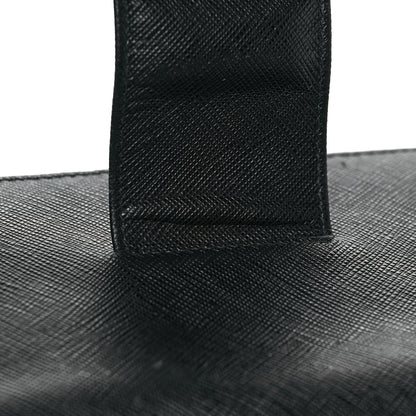 Prada Saffiano Metal Tab Wallet Black 10 of 10