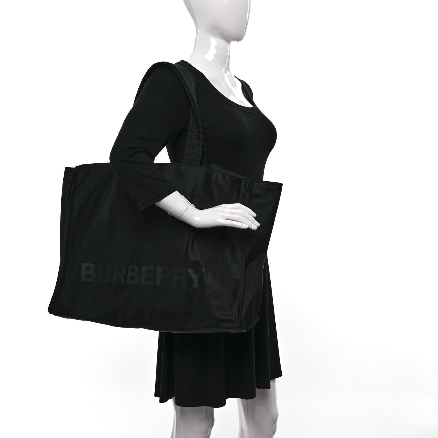 Burberry Nylon Logo Tote Black 2 of 8
