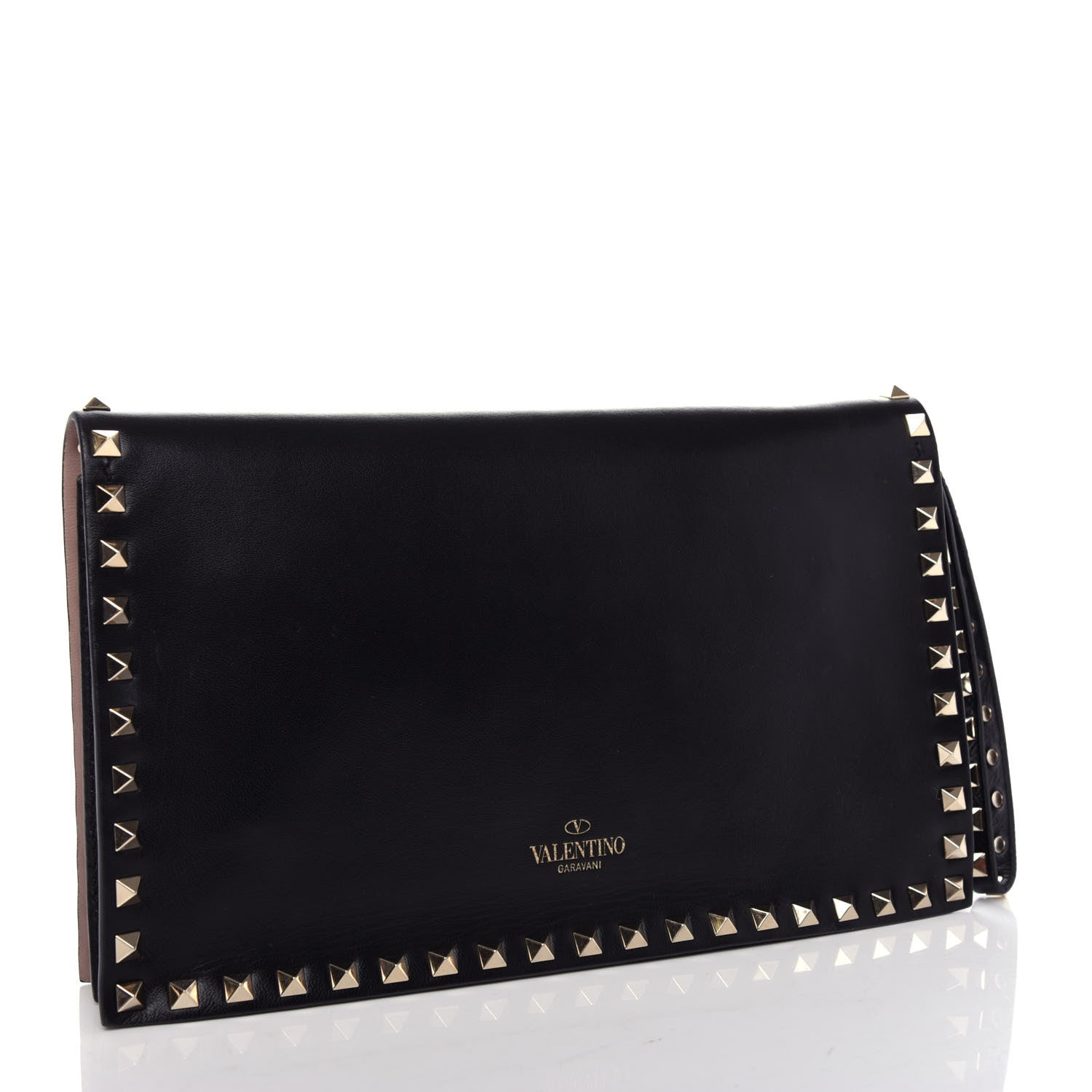 Valentino Garavani Nappa Rockstud Wristlet Clutch Black 3 of 8