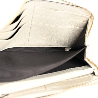 Gucci Pebbled Calfskin Soho Zip Around Wallet Off White 5 of 9