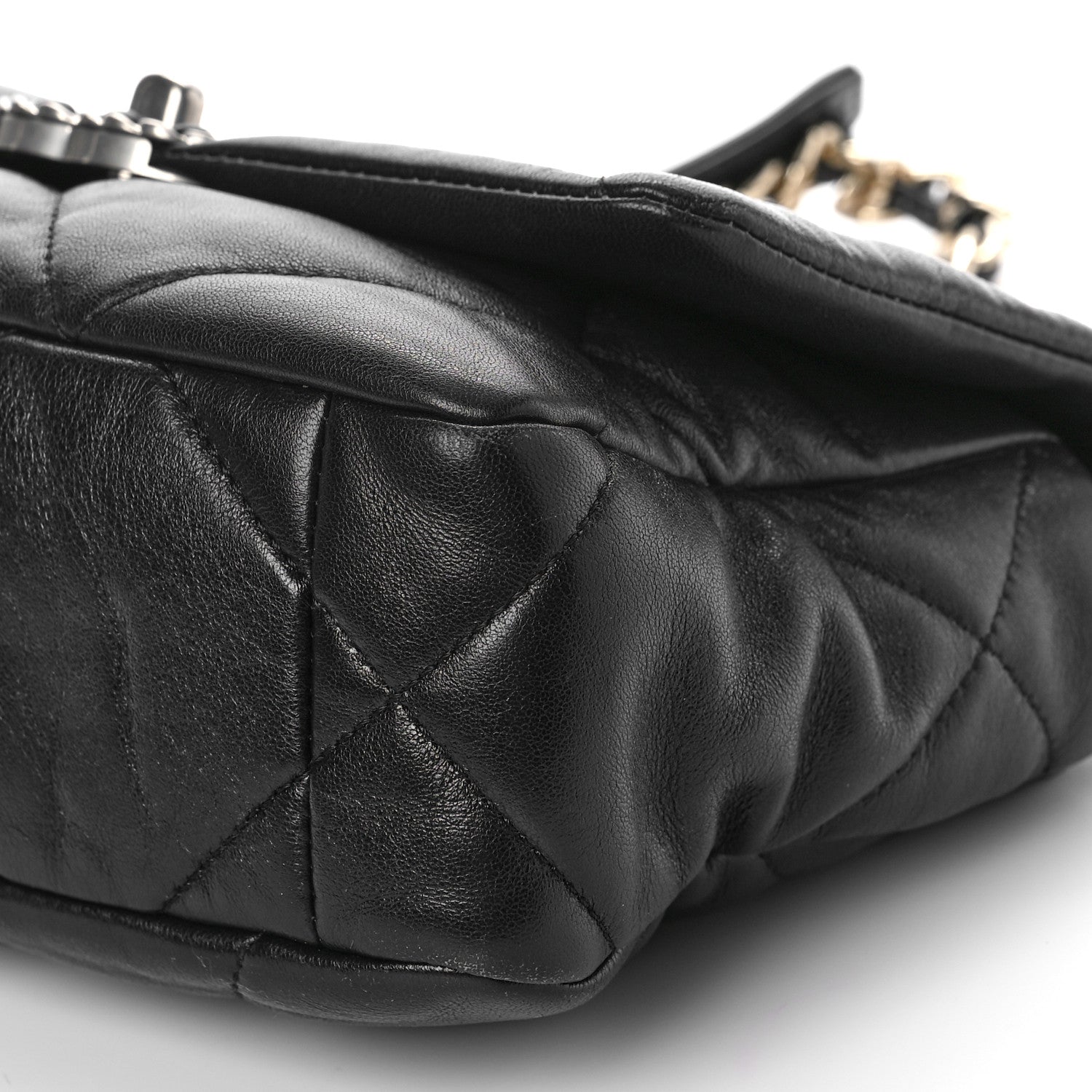 Chanel Goatskin Quilted Medium Chanel 19 Flap Black 8 of 10