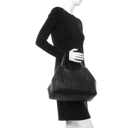 Bottega Veneta BOTTEGA VENETA Nappa Intrecciato Medium Seamless Tote Black 2 of 6
