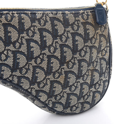 Christian Dior Monogram Mini Saddle Pochette Navy 10 of 11