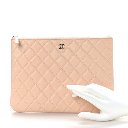 Chanel Caviar Quilted Medium Cosmetic Case Beige 2 of 7