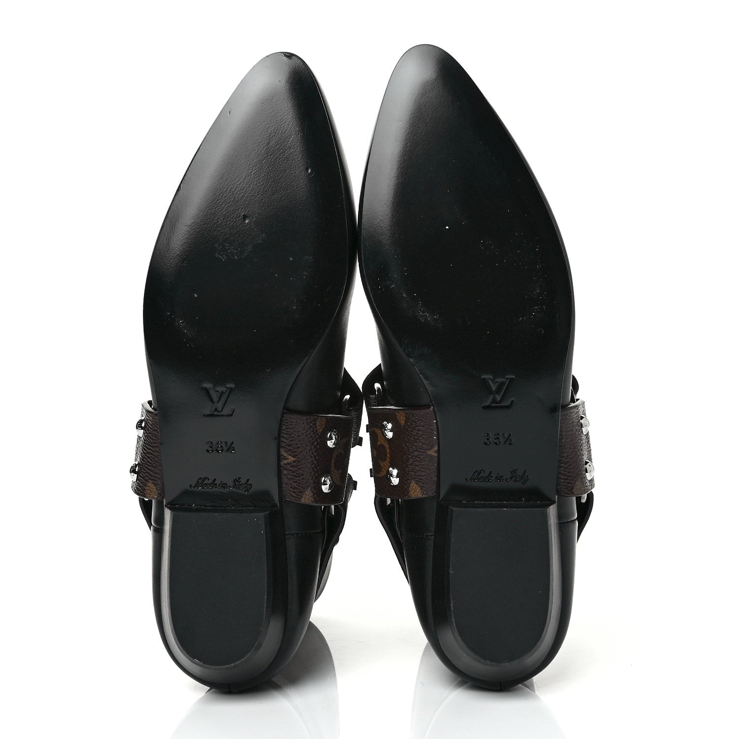 Louis Vuitton Calfskin Monogram Rhapsody Ankle Boots 36.5 Black 5 of 7
