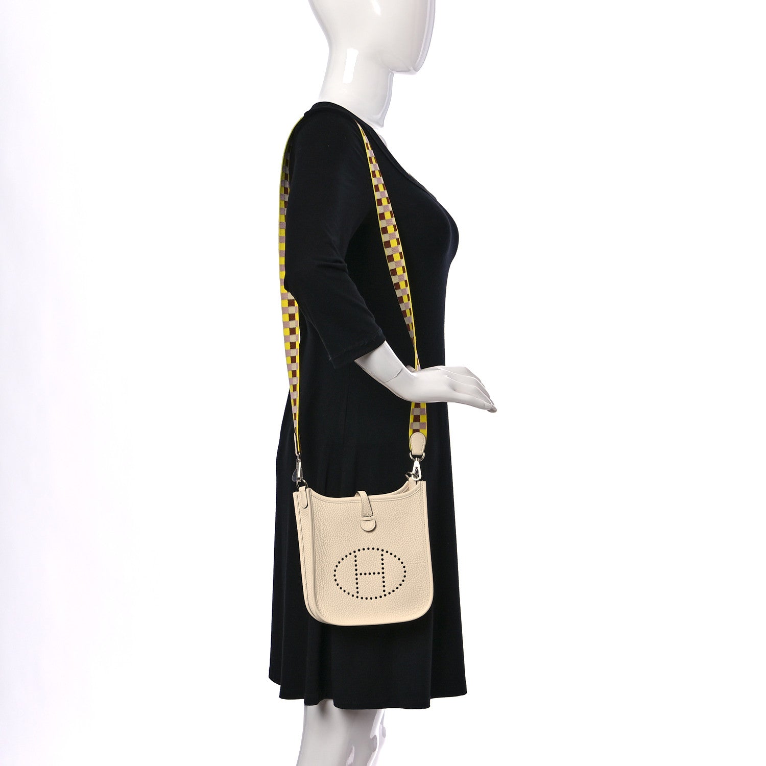Hermes Taurillon Clemence Quadrille Evelyne TPM Nata Citron 2 of 10