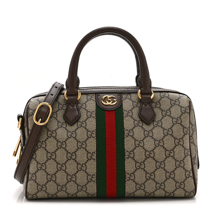 Gucci GG Supreme Monogram Web Small Ophidia Top Handle Bag Beige Ebony 1 of 11