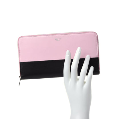 Celine Lambskin Large Zip Around Multifunction Wallet Antique Rose Black 2 of 12