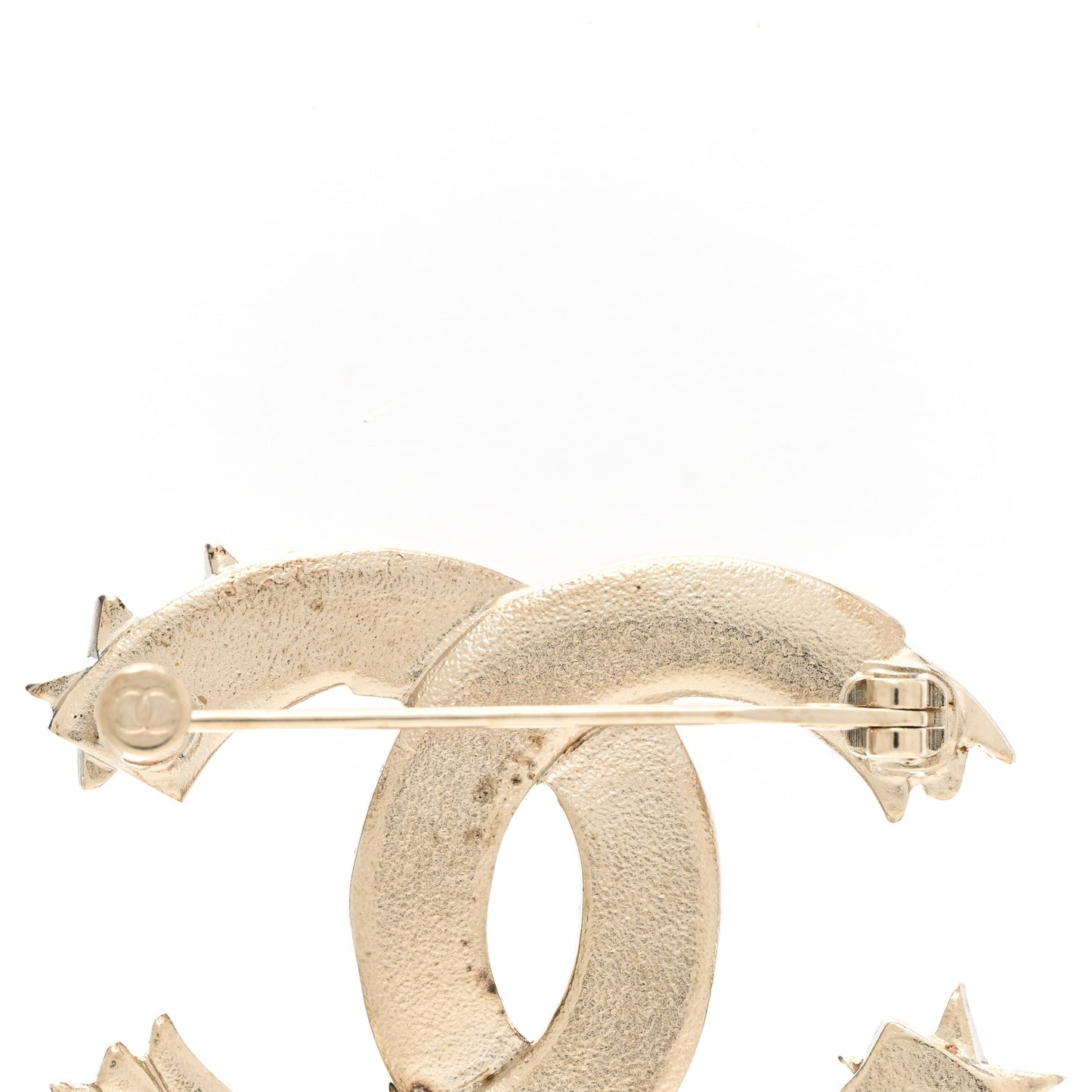 Crystal Starfall CC Brooch Gold