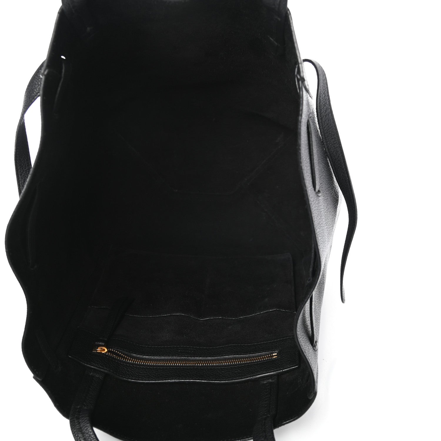 Celine Soft Grained Calfskin Small Belt Cabas Phantom Black 5 of 9