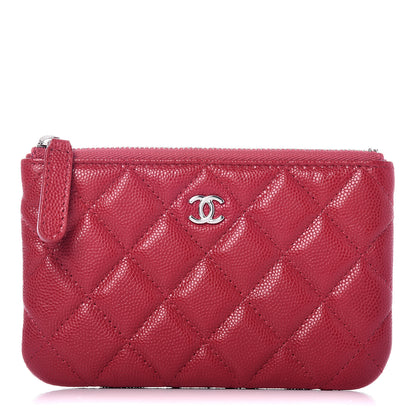 Chanel Caviar Quilted Small Cosmetic Case Dark Red 1 of 8
