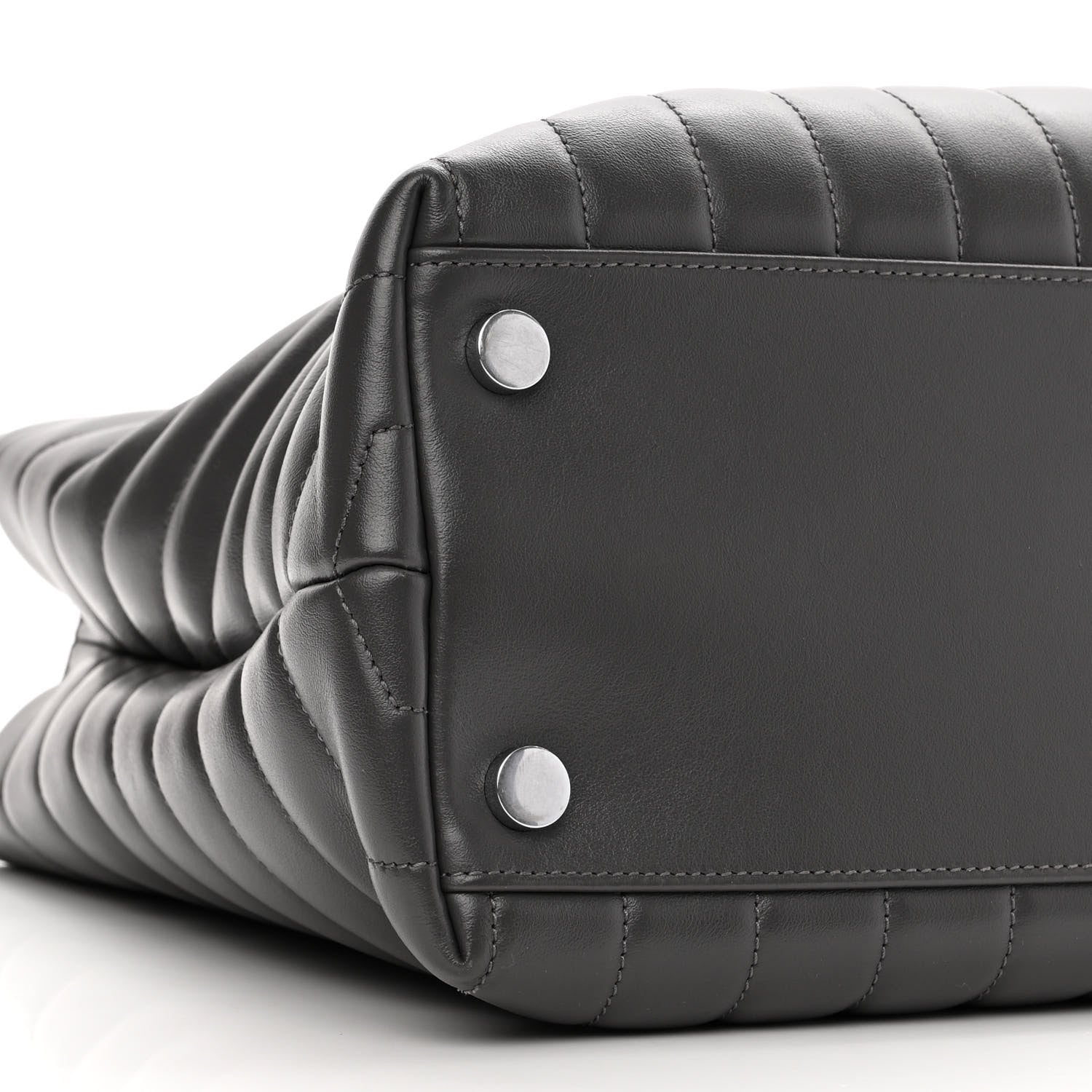 Saint Laurent Calfskin Y Quilted Monogram Large Loulou Shopper Storm 10 of 12