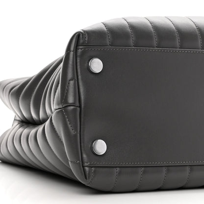 Saint Laurent Calfskin Y Quilted Monogram Large Loulou Shopper Storm 10 of 12