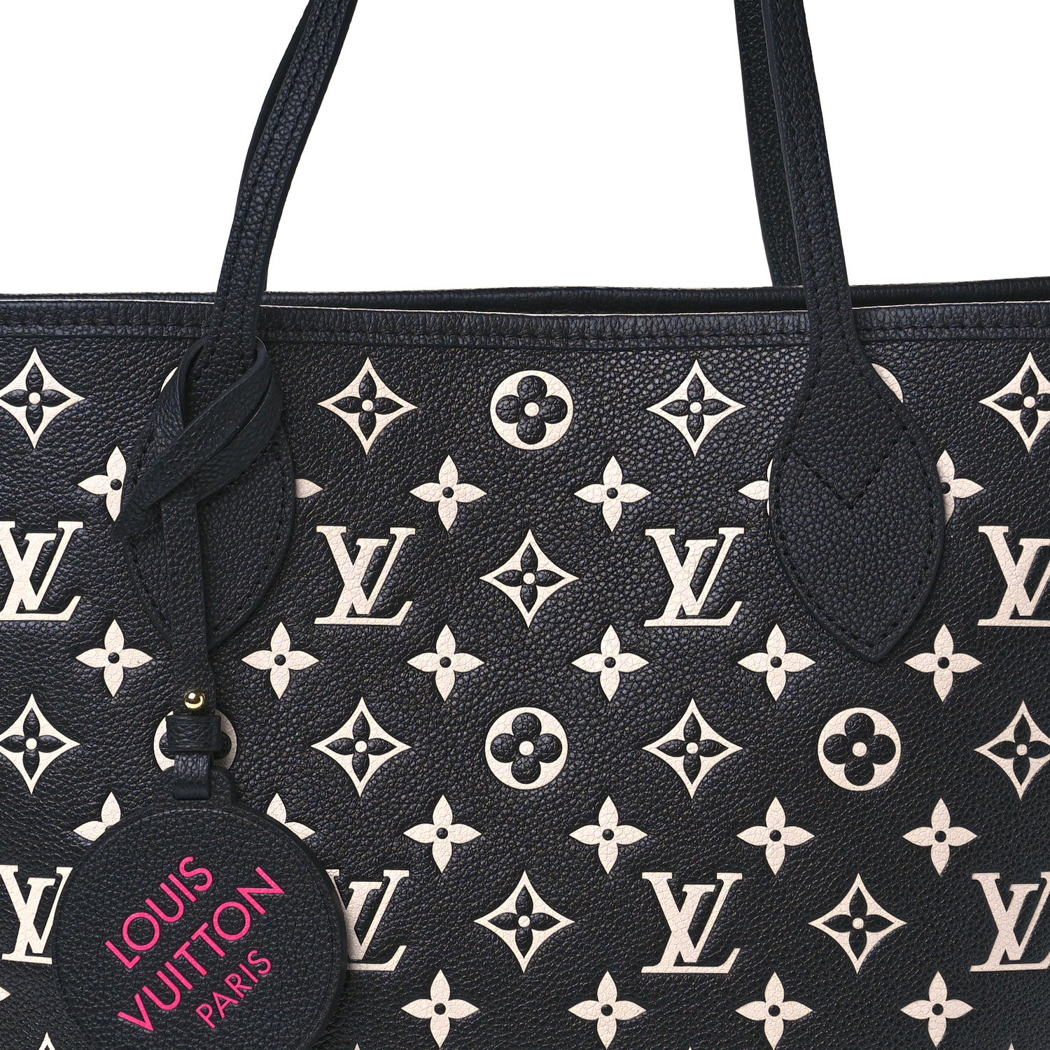 Louis Vuitton Empreinte Spring In The City Neverfull MM Black White Pink 8 of 10