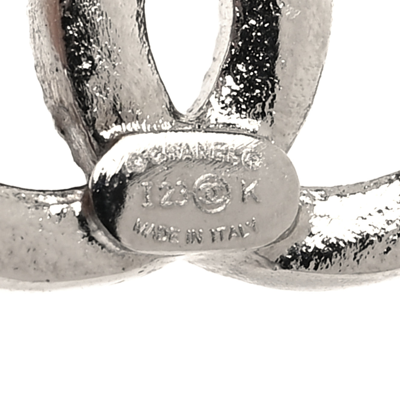 Chanel Crystal CC Drop Earrings Silver 4 of 5