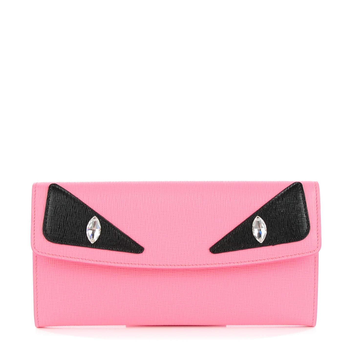 Vitello Elite Crystal Monster Eyes Simply Continental Wallet Lollypop Black