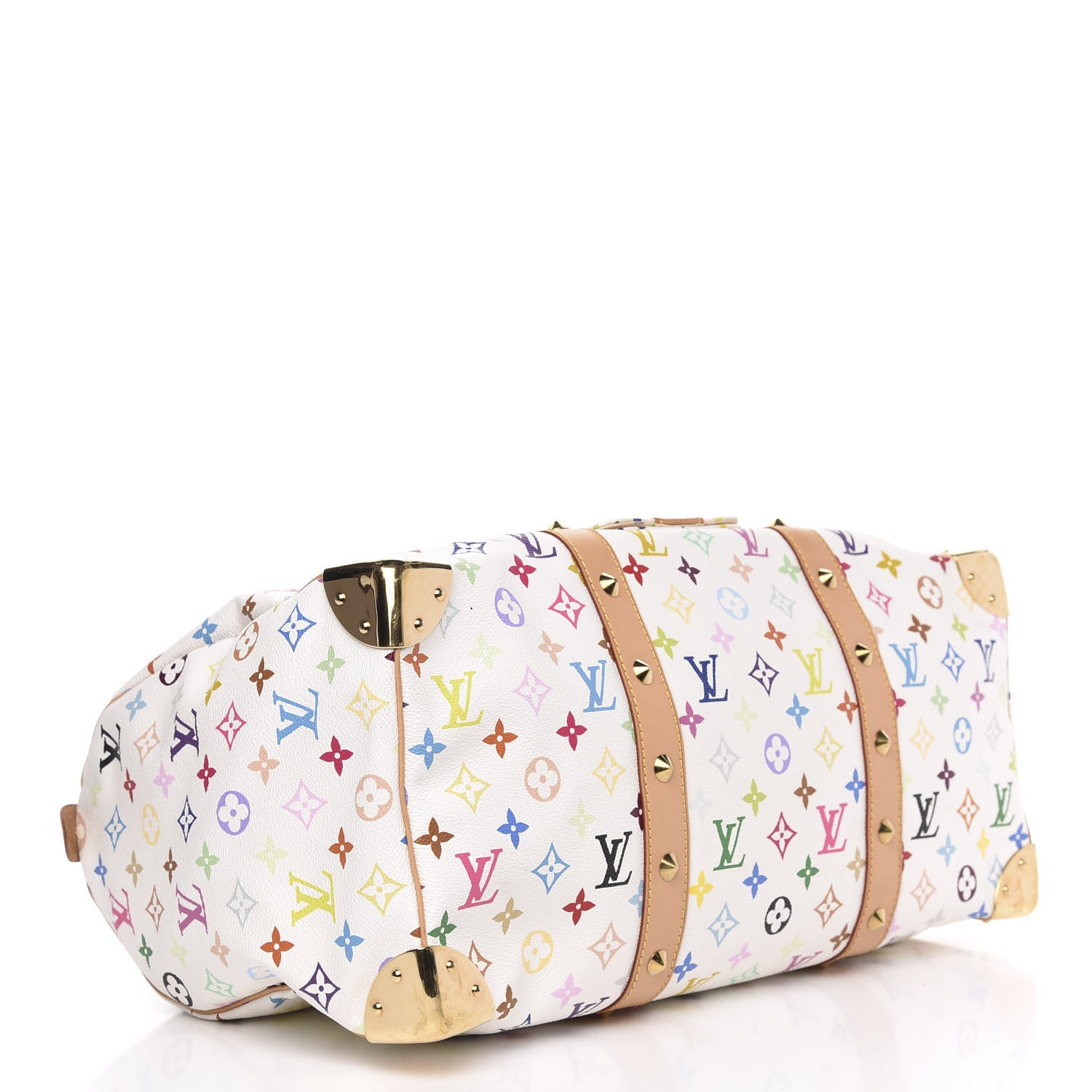 Louis Vuitton Monogram Multicolor Keepall 45 White 4 of 15