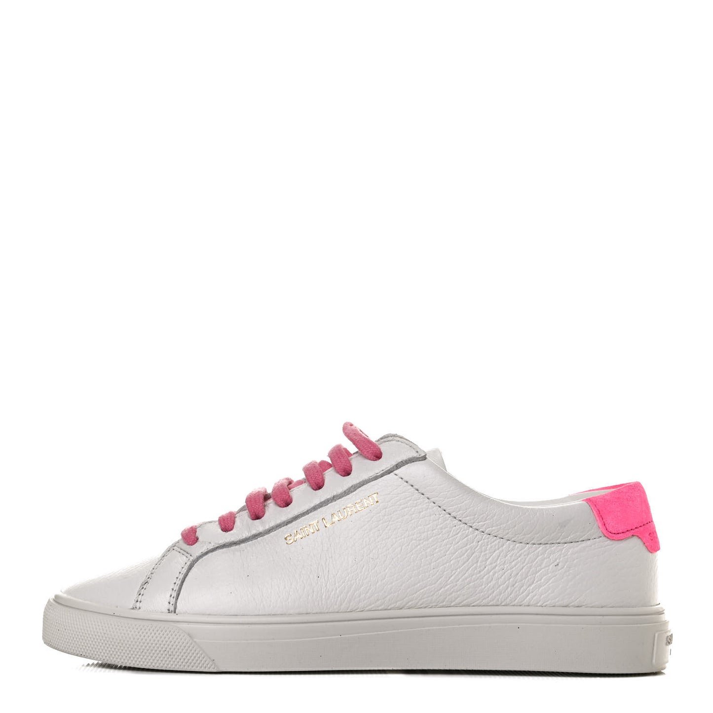 Grained Calfskin Andy Low Top Sneakers 35 White Pink