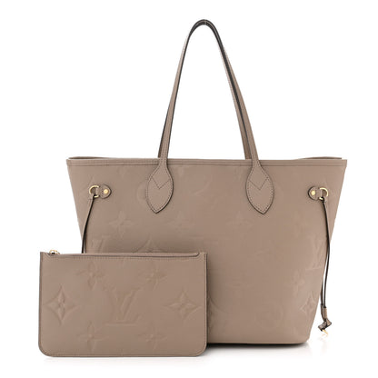 Louis Vuitton Empreinte Monogram Giant Neverfull MM Tourterelle 3 of 11