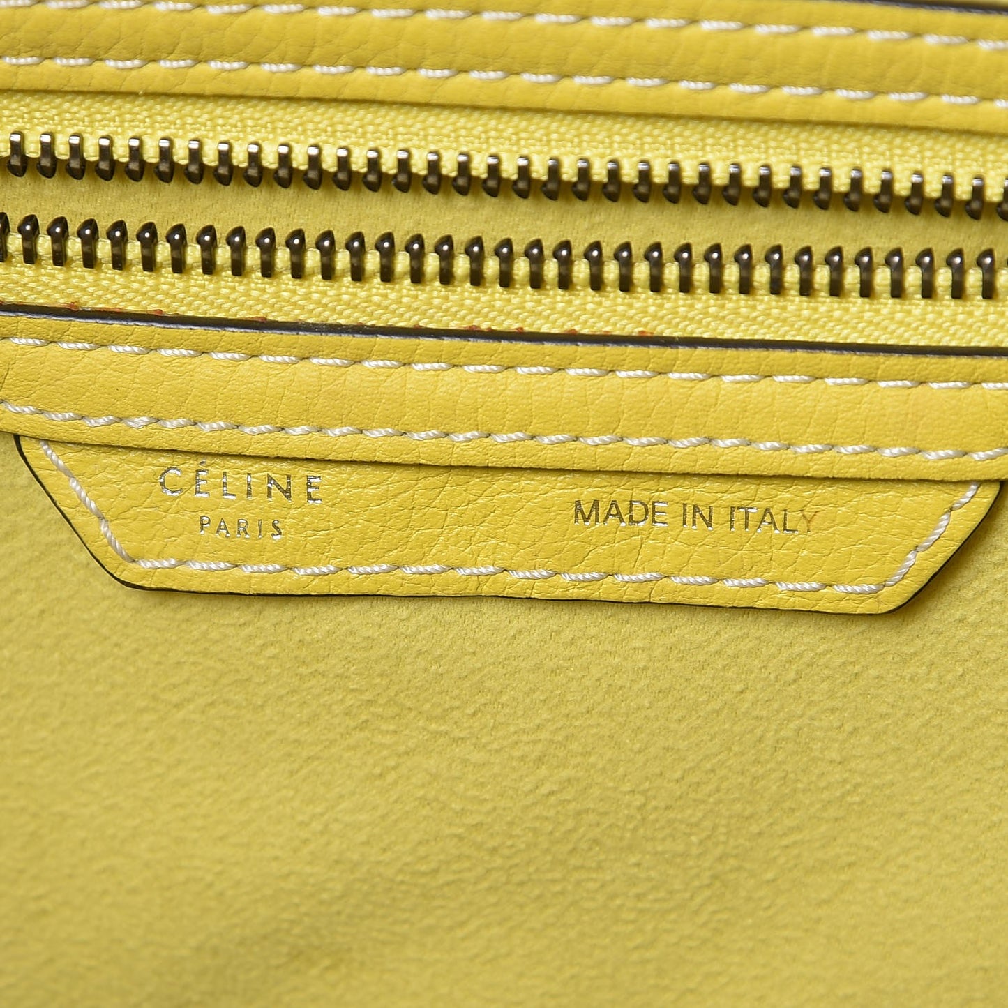 Drummed Calfskin Mini Luggage Citron