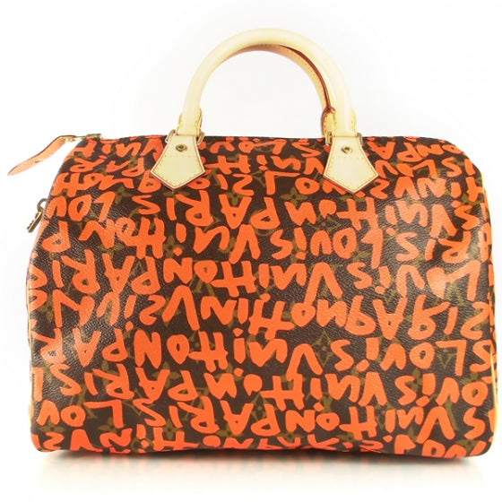 Louis Vuitton Monogram Graffiti Speedy 30 Orange 1 of 7