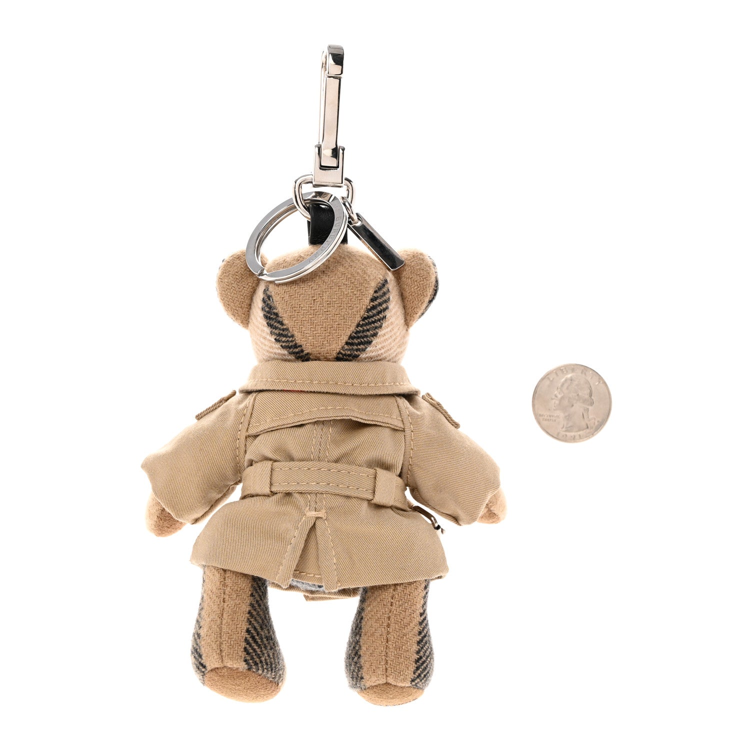 Burberry Cashmere Thomas Trench Teddy Bear Keychain Charm Camel 2 of 6