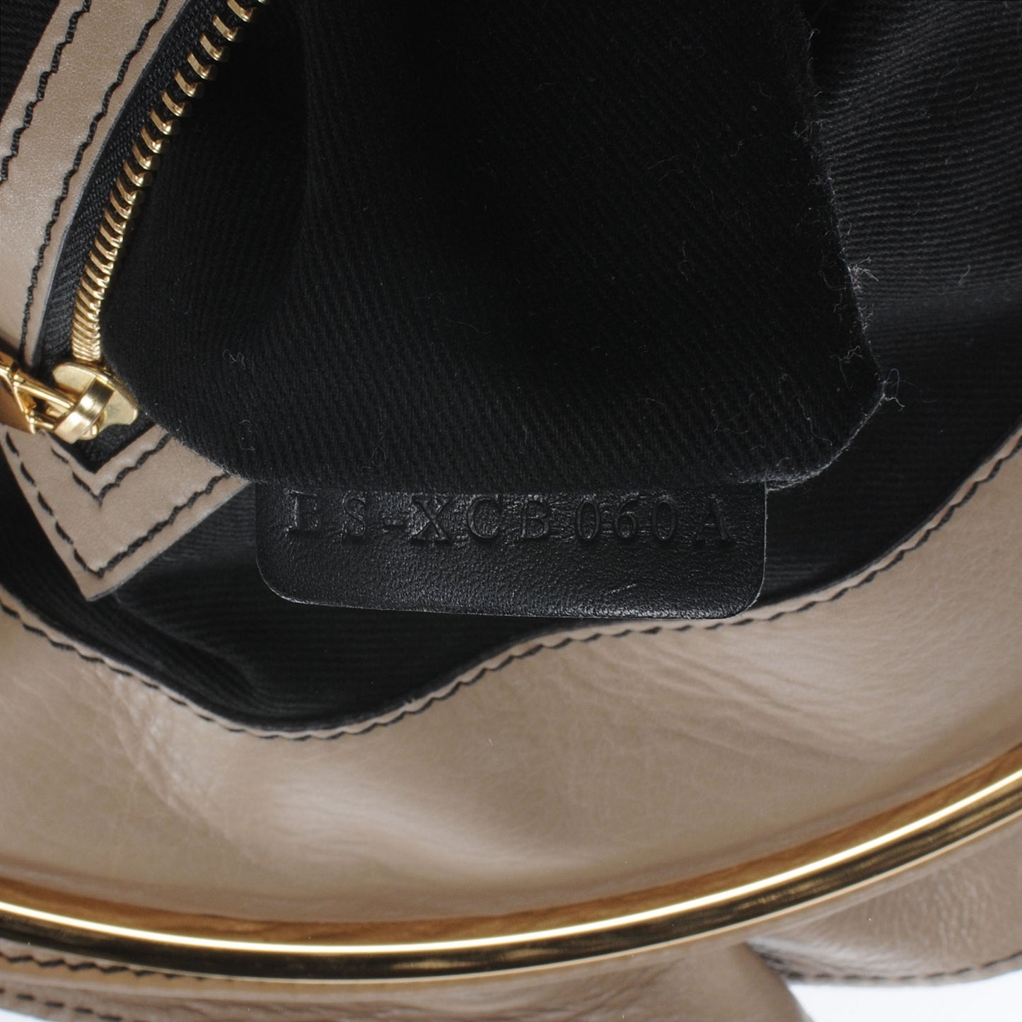 Calfskin Vanite Studded Dome Taupe