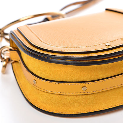 Chloe Calfskin Suede Small Nile Bracelet Bag Dusty Yellow 8 of 9