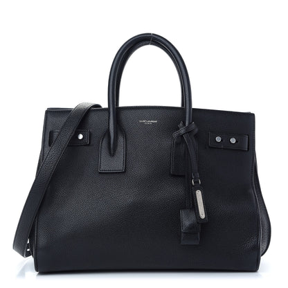 Saint Laurent Grained Calfskin Small Supple Sac De Jour Black 1 of 10