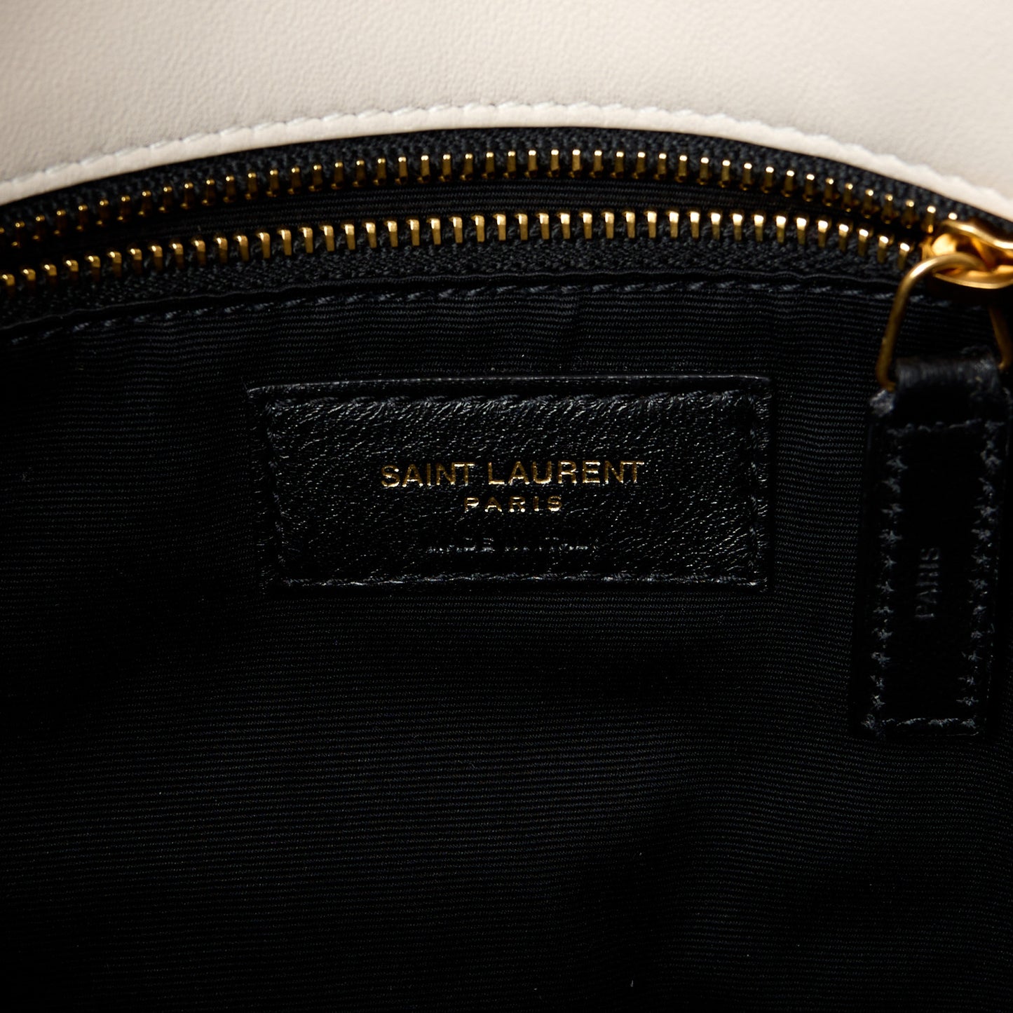 Lambskin Quilted Medium Loulou Puffer Monogram Chain Satchel Crema Soft