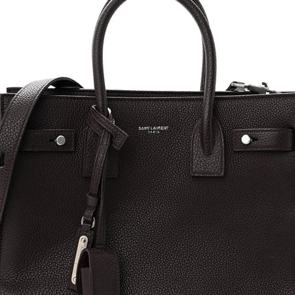 Saint Laurent Grained Calfskin Baby Supple Sac De Jour Bordeaux 7 of 9