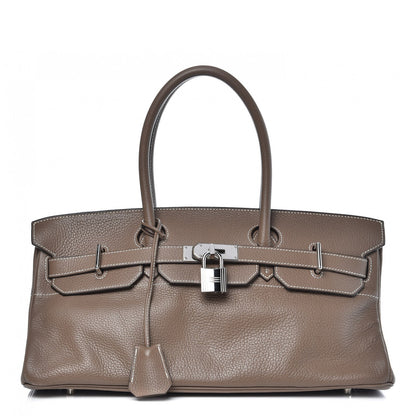 Hermes Taurillon Clemence JPG Birkin 42 Etoupe 1 of 21