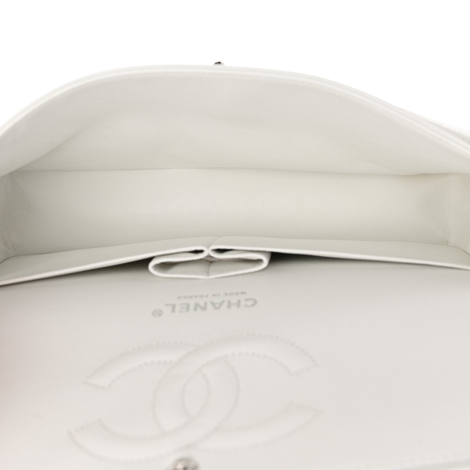 Chanel Caviar Quilted Medium Double Flap White 5 of 15