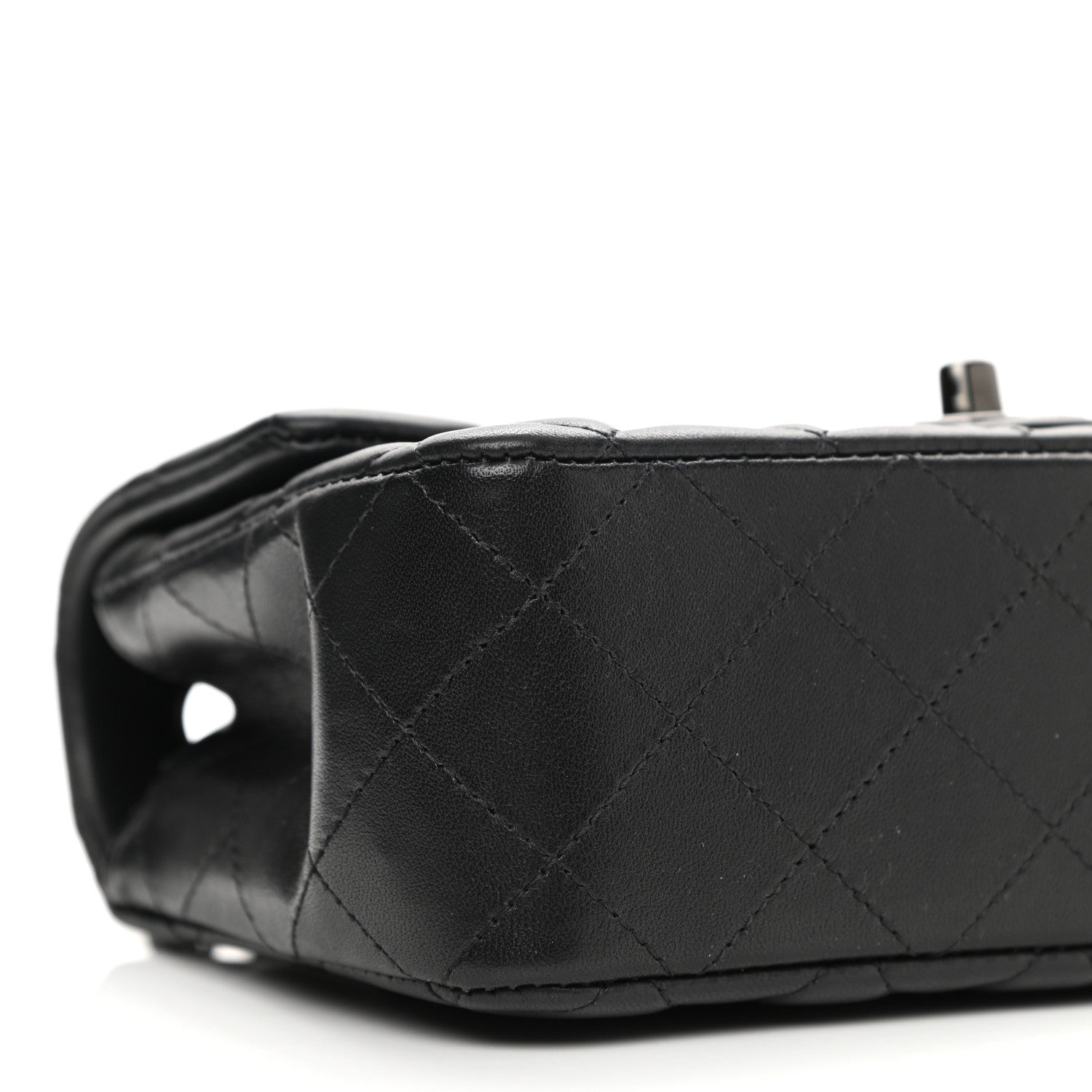 Chanel Lambskin Quilted Mini Rectangular Flap So Black 8 of 11