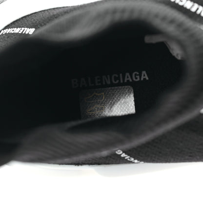 Balenciaga Neoprene Knit Allover Logo Bi-Color Sole Mens Speed Sneakers 10 Black White 8 of 8