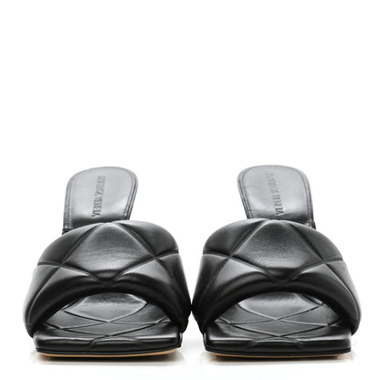 Bottega Veneta Nappa Quilted Rubber Lido Mule Sandals 39 Black 2 of 7