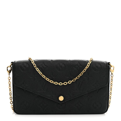 Louis Vuitton Empreinte Pochette Felicie Chain Wallet Black 1 of 11