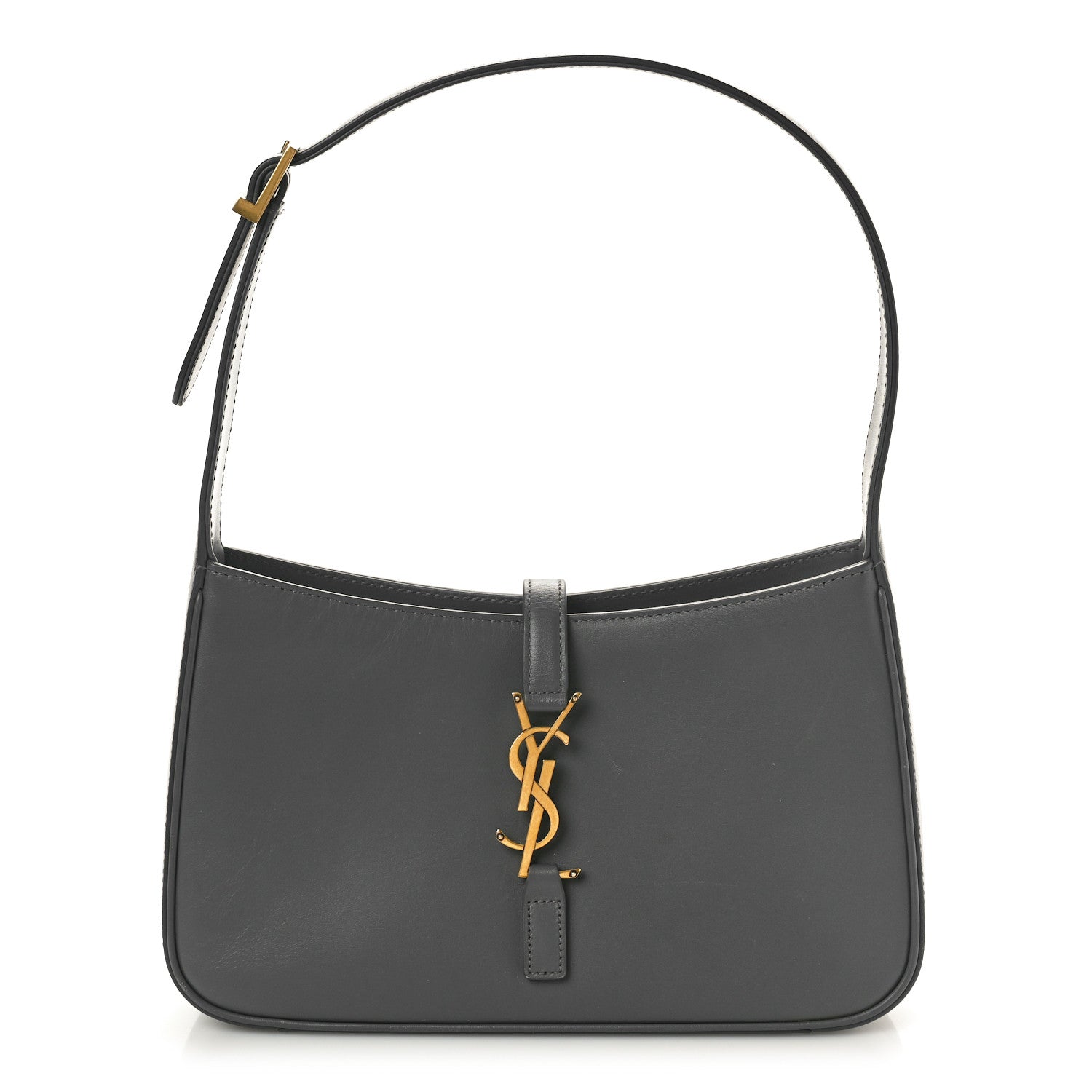 Saint Laurent Smooth Calfskin Le 5 A 7 Hobo Storm 1 of 10