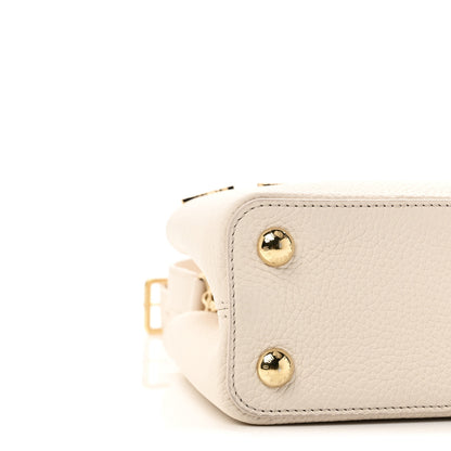 Louis Vuitton Taurillon Mother of Pearl Flowers Capucines BB Creme Nacre 8 of 10