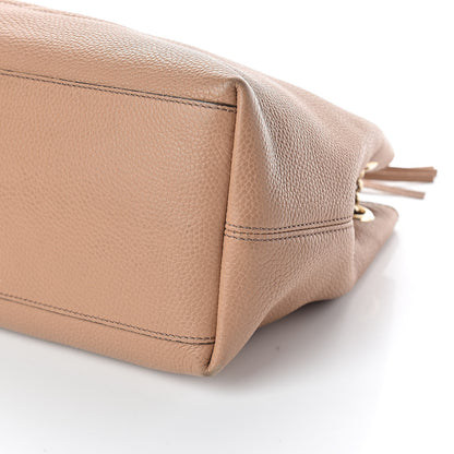 Gucci Pebbled Calfskin Medium Soho Chain Shoulder Bag Rose Beige 9 of 10