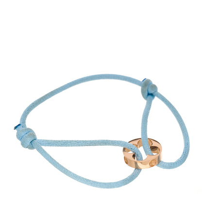 Louis Vuitton 18K Pink Gold Empreinte Adjustable Cord Bracelet Blue 1 of 3
