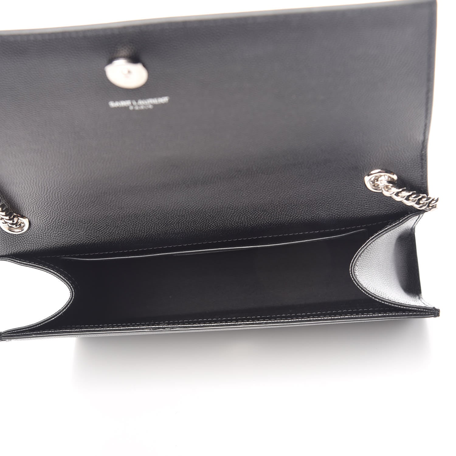 Saint Laurent Grain De Poudre Medium Classic Monogram Kate Satchel Black 5 of 9