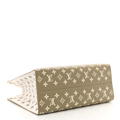 Louis Vuitton Empreinte Monogram Spring In The City Onthego MM Kaki Beige Cream 4 of 12