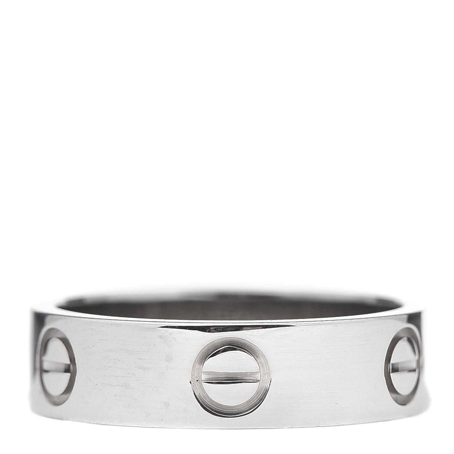 Cartier 18K White Gold 5.5mm LOVE Ring 56 7.5 3 of 4