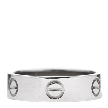 Cartier 18K White Gold 5.5mm LOVE Ring 56 7.5 3 of 4