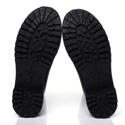Louis Vuitton Rubber Embossed Monogram Splash Rain Boots 37 Black 5 of 12