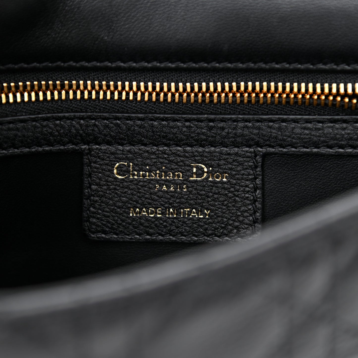 Calfskin Cannage Small Caro Bag Black
