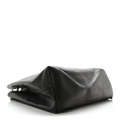 Gucci Calfskin Large Gifford Braided Handle Tote Black 4 of 10